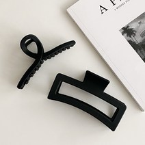 우드피카 13cm 빅 집게 매트 머리핀 2개 1세트