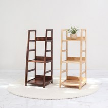 벤트리 원목 3단 사다리 수납선반 2size (2color), 내추럴 색상
