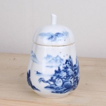 청화백자 산수화 호박모양 차통 4 _ 321227EA, 본상품선택