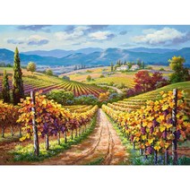[에스와이티] 포도원 풍경 (캔버스) 보석십자수 40x50 _2204059EA, coupang 본상품선택
