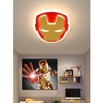 마블 어밴져스 아이언맨 침실 작은방 LED 조명 방등, 주백