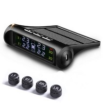 미세먼지측정기 공기질측정기 초미세먼지측정기 xiaomi 범용 태양열 tpms 타이어 압력 모니터링 시스템 휠 공기 압력 보안 경보 외부 센서 경고, 검은색