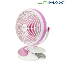 유니맥스 UMF-15081C 클립형 개인용 책상용 선풍기 8인치 핑크