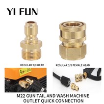 고압세차기 세척기 부품 세탁기 용 m22 어댑터 물 콘센트 세트 m22 건 파이프 용 빠른 연결 키트