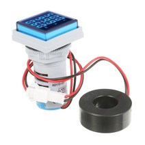 측량기 측정기미니 스퀘어 디지털 볼트 전류계 Cymometer 3 LED 신호 표시기 주파수 측정기, 03 파란