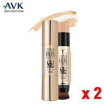 커버스틱 비비스틱 기미 잡티 주름 커버 자외선 차단 미백 파운데이션 SPF50+ 남자 여자 비비 BB 크림 스틱, 비비커버스틱, 2개