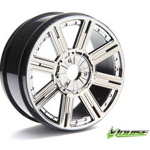 LOUISE RC L-T3240BC 1/8 BUGGY SPOKE RIM CHROME BLACK (2pcs) (1/8버기휠)