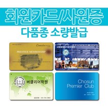 PVC 회원카드 제작 기본인쇄 100매 소량 팬클럽 카드 회원증 PC방 헬스장, 샘플중 택1