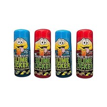 Slime Licker 사워 롤링 액상 캔디 4팩 빨간 딸기 2개 파란색 Razz 맛 병당 2온스 독성 폐기물 TikTok 챌린지