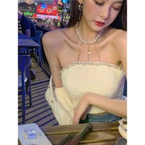 패션 여성 트위드 재킷 스텝 포켓 우아한 명품스타일 여신 진주 하객룩 싱글 긴팔