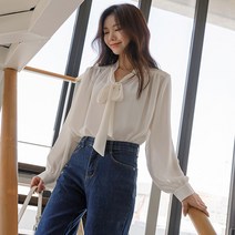 티롬 쉬폰 타이 블라우스