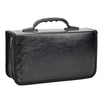 정품 Oriolus 2팩 CD 케이스 520 디스크 용량 바인더 PU 가죽 DVD 보관 케이스 홀더 블랙, 128 Disc Capacity