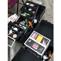 캐리어 메이크업 이동 수정 출장 촬영 수납 보관 트, 블랙워터큐브항공기휠(자수네일모델)