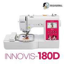 브라더 NV180D 이노비스180D (핑크공구함 잡지 수강증+자수usb) 사은품 부라더 디즈니 자수 미싱, 이노비스 180D