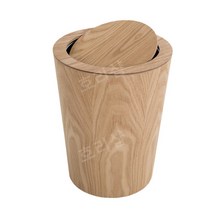 모던 우드 원형 휴지통 버킷 나무 쓰레기통 인테리어휴지통, 06.뚜껑 애쉬, 1개