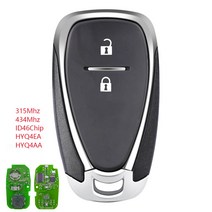 자동차 원격시동 경보기 스마트폰 매직카 키장착 이지카 스마트 오토바이 Okey 리모컨 없음 315/434Mhz 쉐보레 Camaro Cruze Malibu 2016-2020 불꽃 적, 버튼 2개 1, 시간당 433mhz