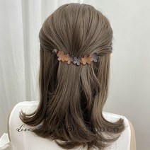 톡톡창고 무광 꽃 바나나핀 반묶음 헤어핀 프랑스핀 반투명 머리핀 한머리 헤어 집게핀