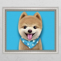 [바보사랑] 포메라니안일러스트_창문그림액자, 타입선택:E타입모던블랙