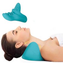 목지압기 목 어깨 경부 척추 지압 요법 견인 장치 이완 스트레칭 통증 완화 베개 교정 선물, [07] Butterfly Blue Small