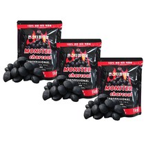 몬스터 블랙볼 1kgx3개 착화탄 캠핑숯 바베큐숯 야자숯, 몬스터캠핑숯 블랙볼 1kgx3개