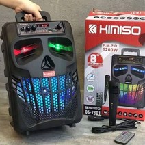 버스킹엠프스피커 행사 강의용 마이크스피커세트 휴대용 트롤리 블루투스 8 인치 고성능 kimiso 야외 가족 노래방 음악 센터 column bassfm, 검은색