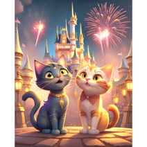 세진 DIY 보석십자수 3D 72가지 신제품 새로운 취미생활 보석 십자수 보석십자수, 34x44 핑크 캐슬, 1세트