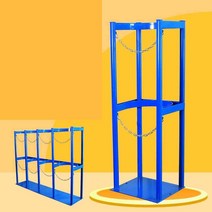 가스통 고정프레임 LPG가스통 실린더 브래킷 고정장치, 노란색 40L 이중 병 랙 표준