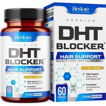 미국직구 DHT 블락 두껍고 스트롱 - 비오틴 쏘팔메토 레그미 등 - 여성 및 남성용 비타민 - 저로스 캡슐, 수량, 상세참조