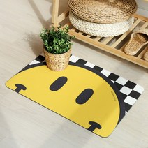 모던홀릭 소프트 빨아쓰는 규조토발매트 욕실 화장실 주방 매트 스마일, 스마일 C