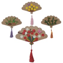 [해피메이크]사군자 우드부채장식(4종택1)/우리나라 전통 우드팬시 미술수업, 4. 대나무