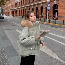 오버클래쓰 여성 패딩 퀼팅 기본 아우터 긴팔 후드집업 슬림핏