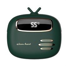 2 In 1 휴대용 겨울 미니 히터 충전식 핸드 워머 Usb 벨벳 양면 난방 디지털 제어 보조베터리, [08] Dark green