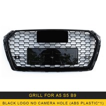 CarManGo-전면 그릴 네트 어셈블리 프레임 장식 아우디 A4 S4 A5 S5 B9 2017-2020 에 적합 자동 교체 외, 06 Black for A5 S5 B9 B