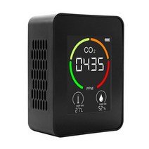 복합가스측정기 휴대용 유해가스 일산화탄소 가스농도 산소농도 감지기 화재감지 질식 N2 공기 품질 가정용 침실 용 다기능 디지털 이산화탄소 모니터 승인 된 미터 가스 분석기, 반도체 블랙