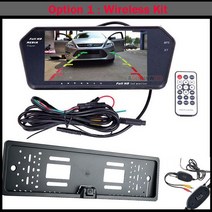 룸미러블랙박스 스마트 미러 블랙박스 Koorinwoo-2.4G 무선 1024P 디지털 HD 7 인치 LCD 컬러 스크린 TFT MP5 플레이어 FM 자동차 백미러 비디오 RCA 자, [01] Option 1, 01 Option 1