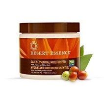 올인원 로션 남자 스킨 Desert Essence Daily Essential Facial Moisturizer 4 Fl 온스 호호바 오일 알로에 베라 부드럽고 향 제라늄 에센셜, 4 Fl Oz(1팩), 4.0