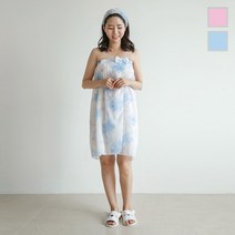 쁘띠쁘랑 여성 쉬폰 샤워 골프 탑 가운(UD07529-2) 아이앤유샵, FREE(55~66), 7529-2블루(BU)
