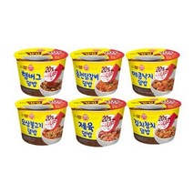 컵밥 6종세트 (햄버그 춘천닭갈비 매콤낙지 오삼불고기 제육덮밥 김치참치), 310g, 1세트