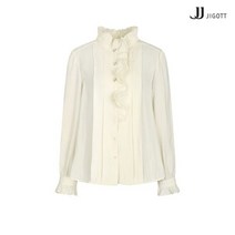 JJ지고트 핀턱 프릴 퍼프 블라우스 GMAA0BL12
