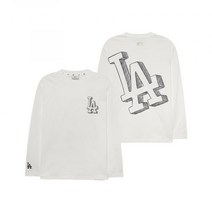 MLB 베이직 메가로고 긴팔 티셔츠 LA (White)