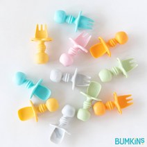 범킨스 자기주도 아기 유아 베이비 스푼포크 세트, [509611]베이비-레드, 1개