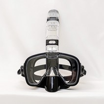 위크나인 스노쿨링 물안경 마스크 프리다이빙 스노클링 장비 세트 아쿠아마린, 블랙