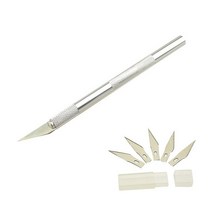 다기능 휴대 미끄럼 방지 정밀 조각 칼 전화 유지 관리에 적합한 DIY 종이 컷 손 도구 5/9 개, 01 Silver rod - Blade