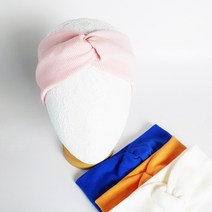 (국내제작) 골지 왕리본 꼬임 와이드 헤어밴드 헤어터번 세안밴드