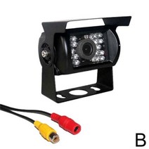 방수 18 LED 자동차 후방 보기 카메라 12V 24V 버스 트럭 모터홈 밴용 주차 백업 IR 야간 투시경, China+B
