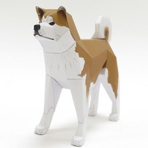 페이퍼크래프트 동물 종이공예 아키타 개 종이 접기 아트 미니 3D 접힌 모델 Papercraft 동물 그림 DIY 어, 한개옵션1, 01 QD-311