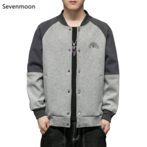Sevenmoon 여름남자 데일리 경박스럽다 오버핏 간략하다 도안 재킷 코트