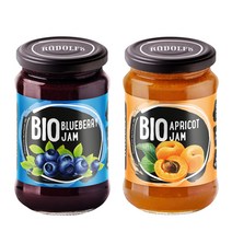 루돌프 유기농 블루베리잼 & 살구잼 400g 2개, 루돌프 유기농 블루베리잼 & 살구잼, 400g, 2개