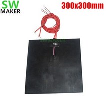 [해외] SWMAKRE 블랙 3X3MM 실리콘 난방 패드 히터 3*3 DIY REPRAP 3D 프린터 가열 침, 24V 350W