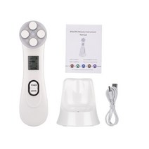 피부 미용 맛사지 관리 레이저 5 in 1 LED 피부 강화 메조 테라피 페이셜 LED 광자 피부 회춘 안티 에이징 RF EMS 뷰티 스킨 케어 도구 페이스 마사지, 협력사, no box